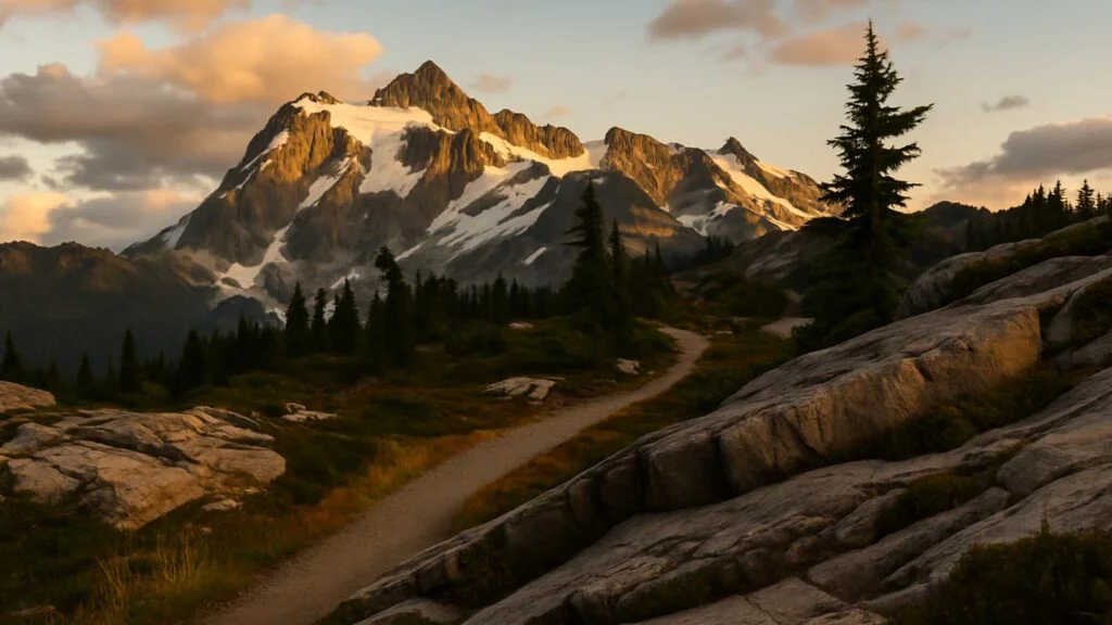 Discover Mount Shuksan’s alpine perfection — tranquil trails, Artist Point views, mountain reflections, nearby stays, and what to bring for this quiet icon.